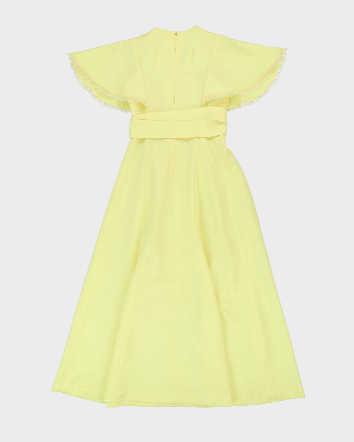 Vintage 1970s Yellow Maxi Prairie Dress - XXS