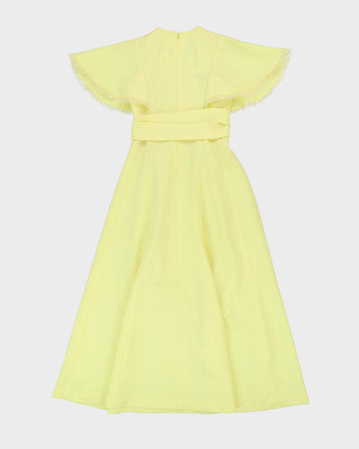 Vintage 1970s Yellow Maxi Prairie Dress - XXS