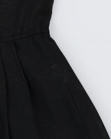 Vintage 1980s Black Semi-Sheer Tea Dress - S