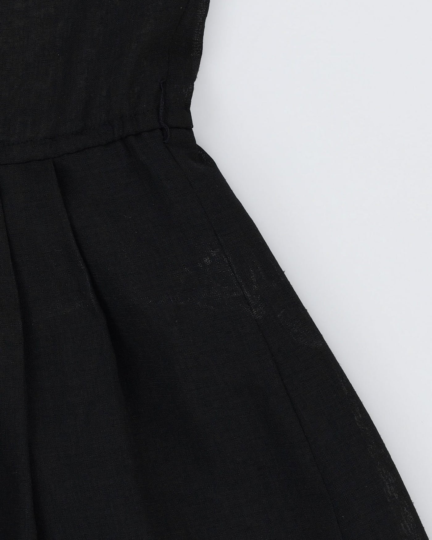 Vintage 1980s Black Semi-Sheer Tea Dress - S