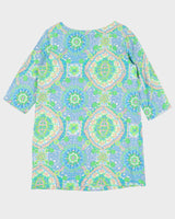 Tommy Hilfiger Green Paisley Patterned Shift Dress - M