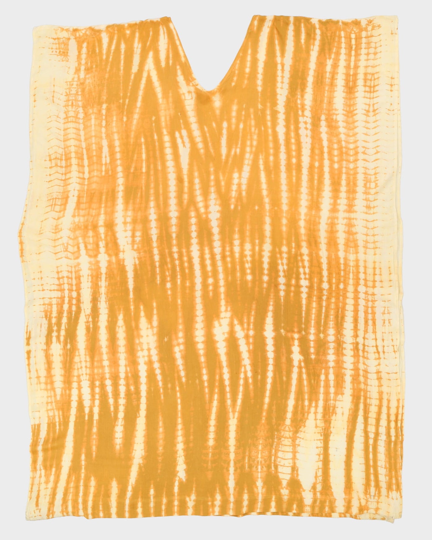 Vintage 1990s Yellow Patterned Kaftan Dress - L