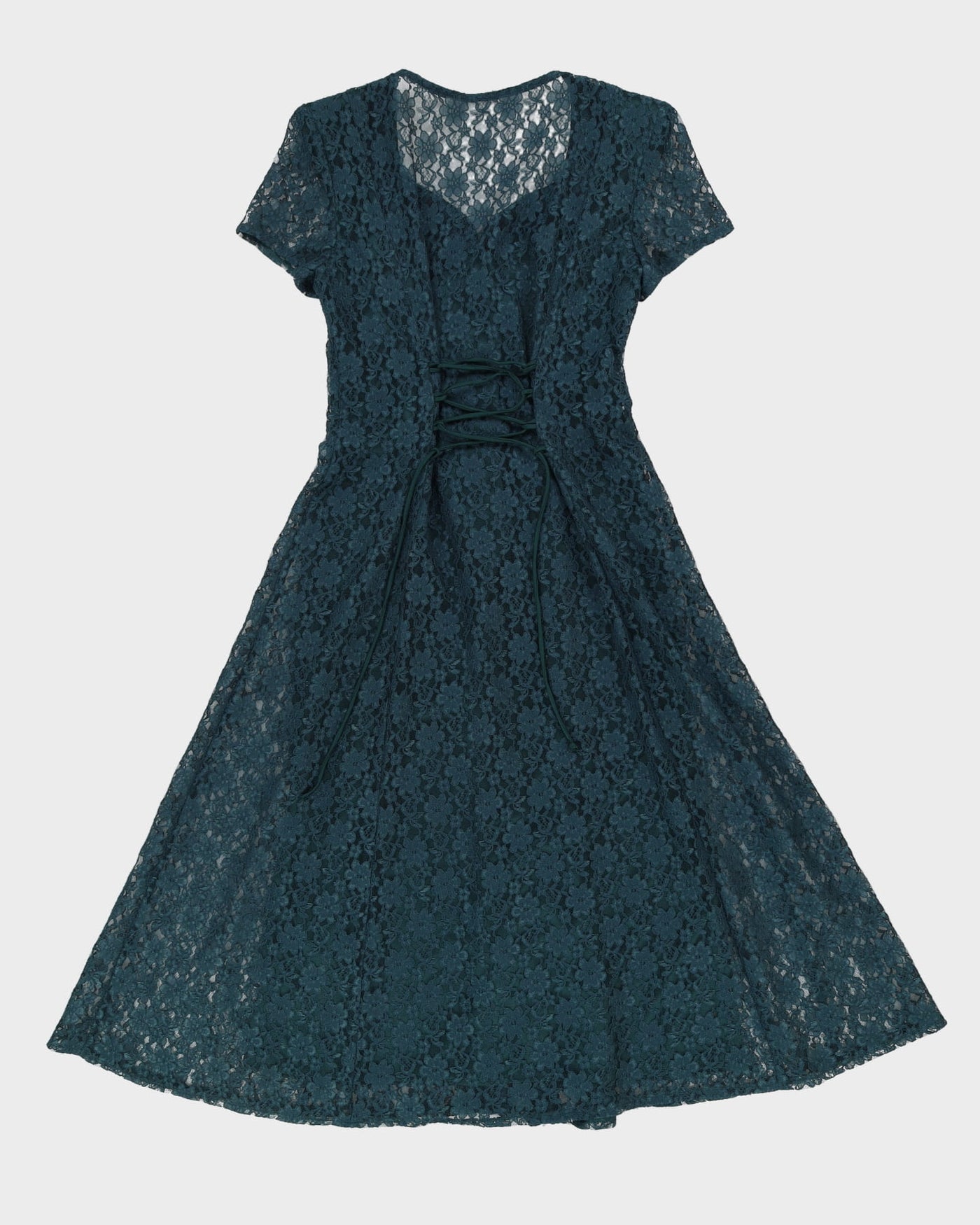 Y2K Green Lace Dress - S / M