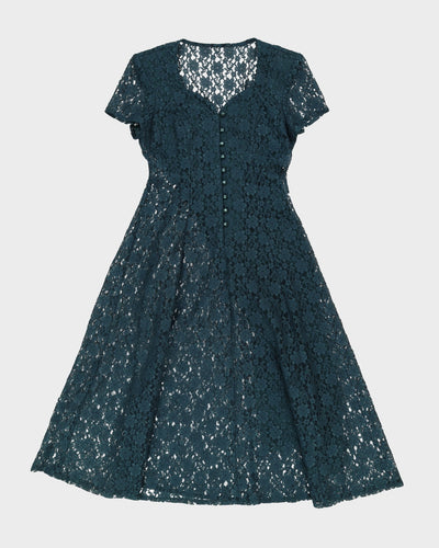 Y2K Green Lace Dress - S / M