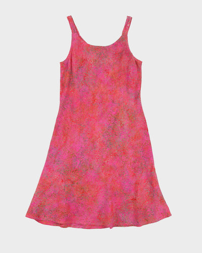 Pink Sleeveless Midi Dress - S