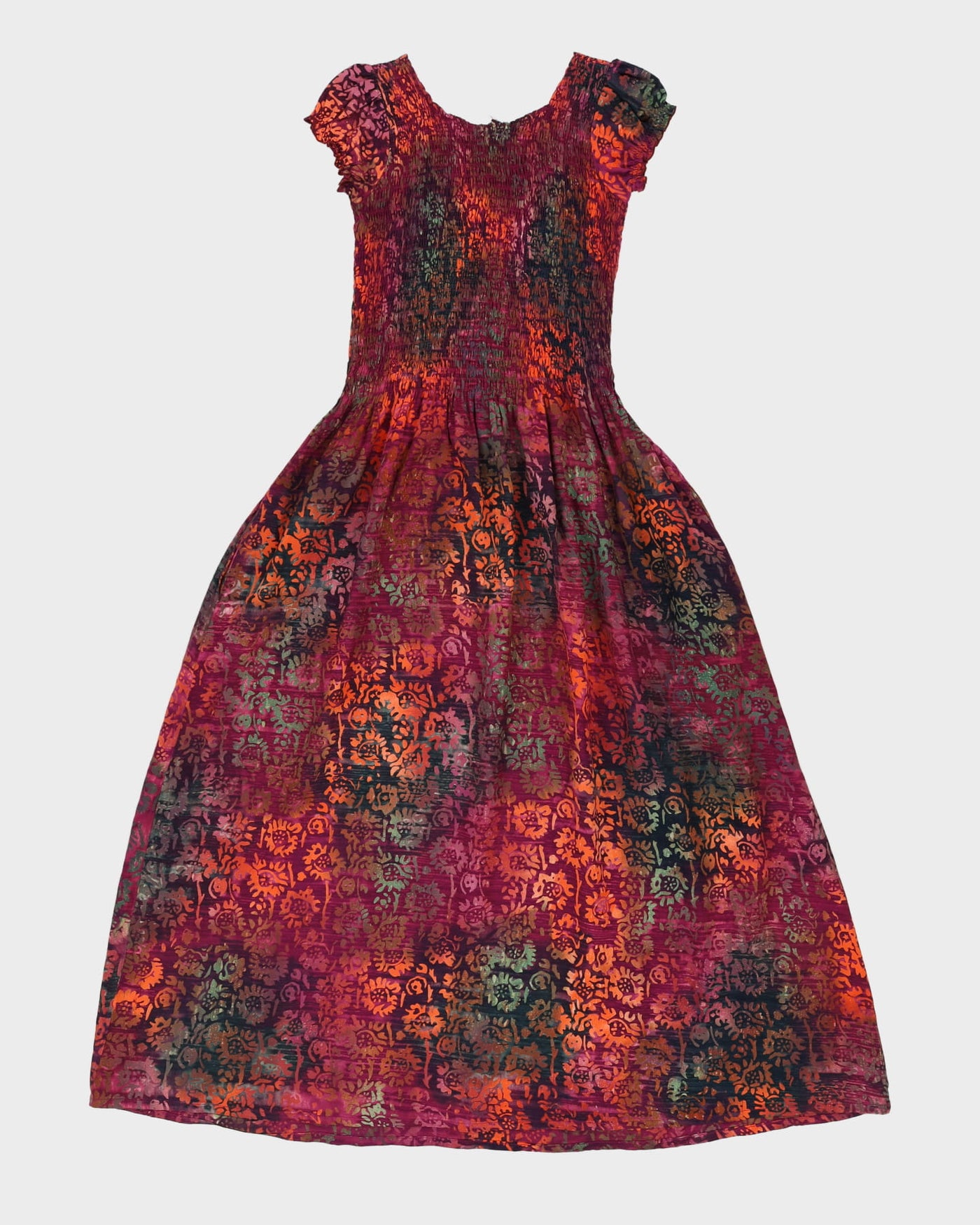 Purple Patterned Maxi Dress - XS / S