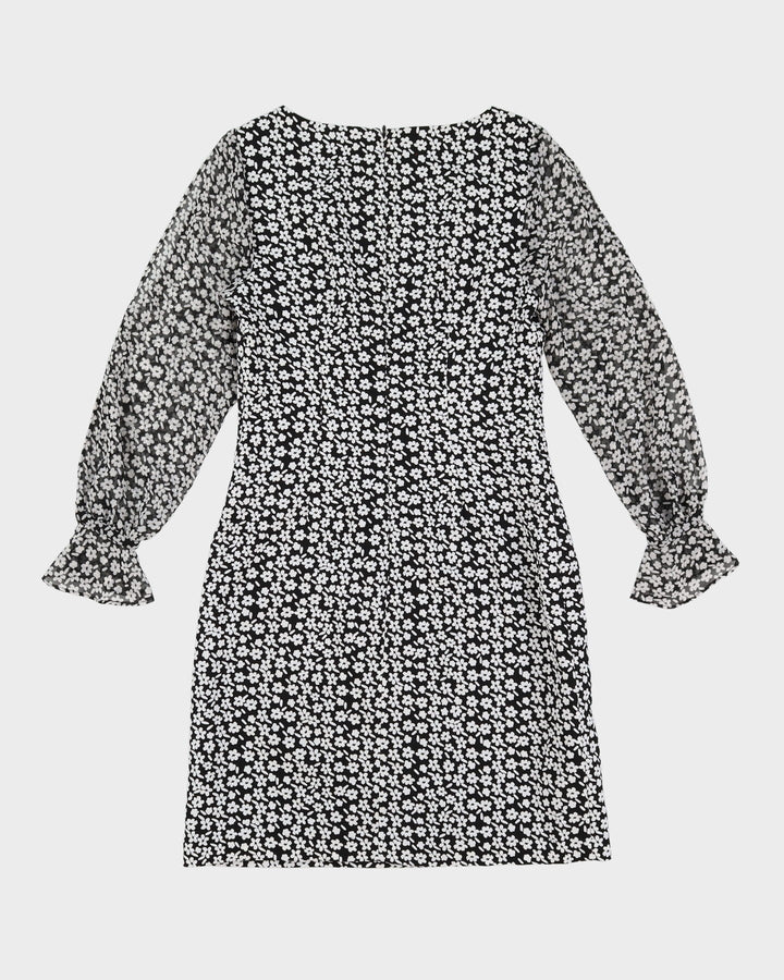 Karl Lagerfeld Black And White Patterned Dress - XS Rokit Karl Lagerfeld Black And White Patterned Dress - XS Rokit