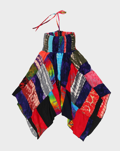 00s Patchwork Halter Dress - S