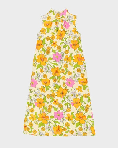 Vintage Betsey Johnson Cream Floral Dress - XS