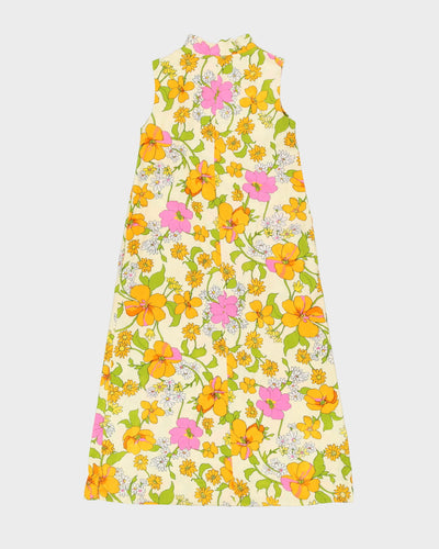 Vintage Betsey Johnson Cream Floral Dress - XS