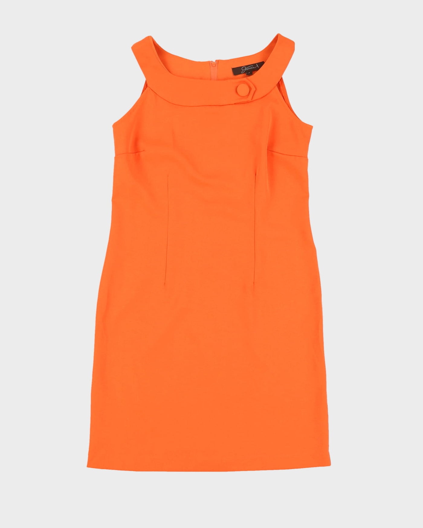 Y2K Orange Patterned Shift Dress - XS