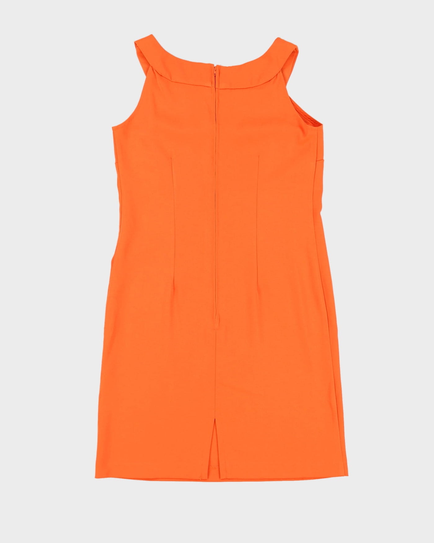 Y2K Orange Patterned Shift Dress - XS