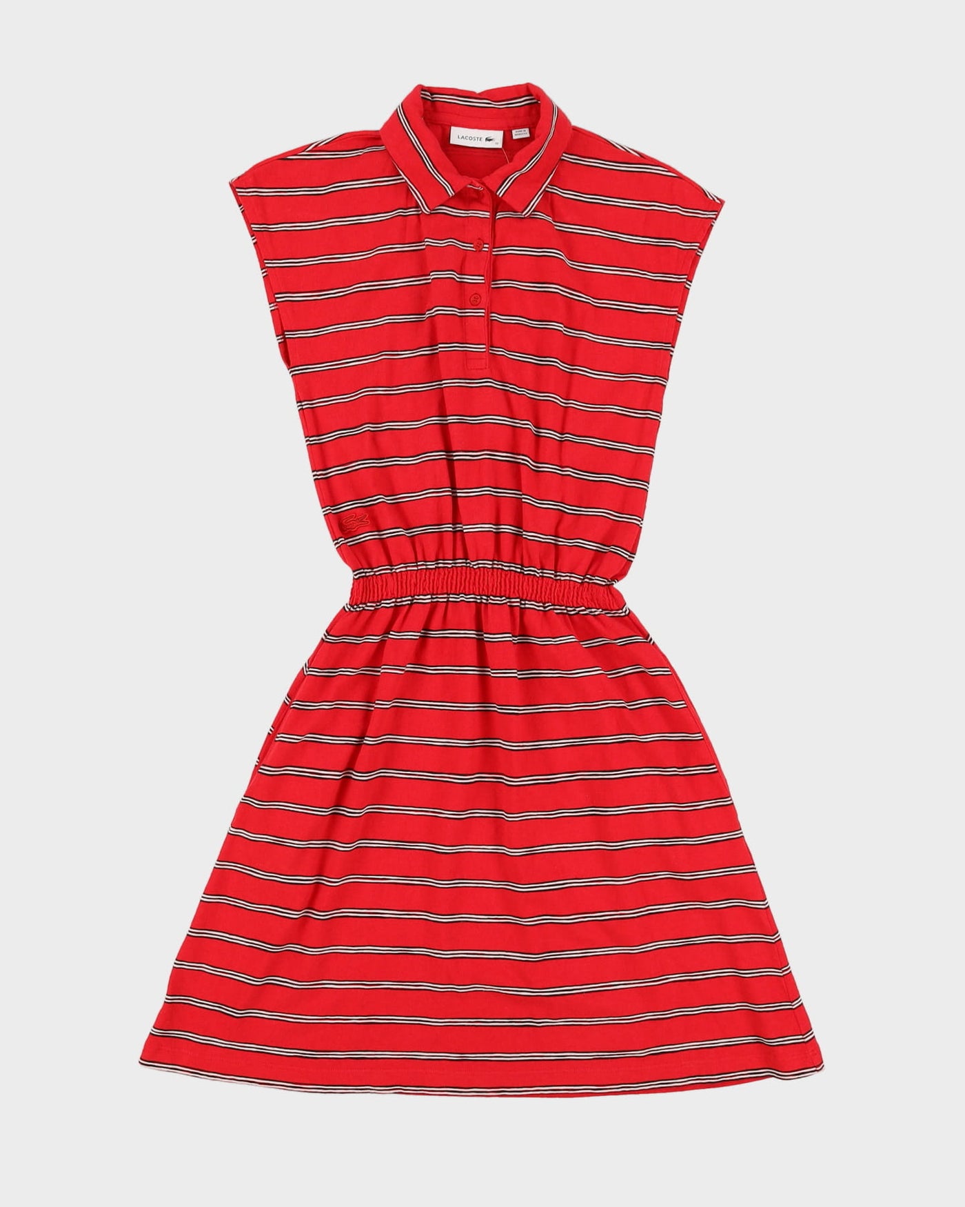 Y2K Lacoste Red Jersey Dress - S