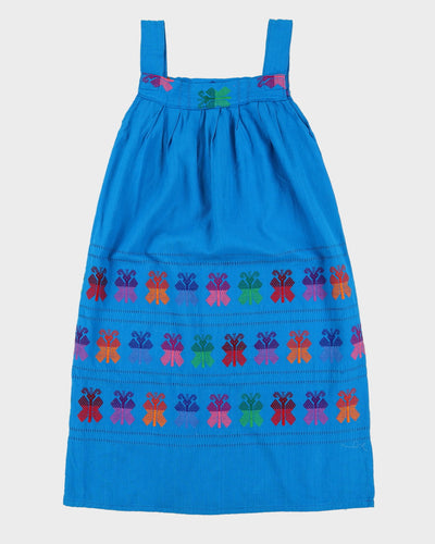 Blue Woven Smock Dress - M / L