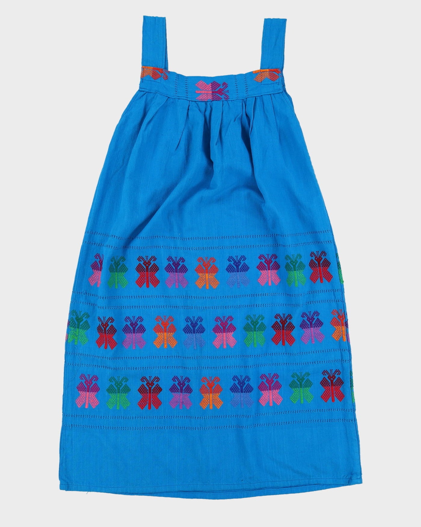 Blue Woven Smock Dress - M / L