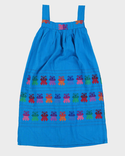 Blue Woven Smock Dress - M / L