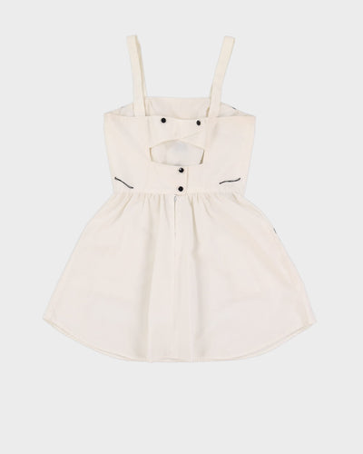 00s White With Pockets Mini Dress - XS
