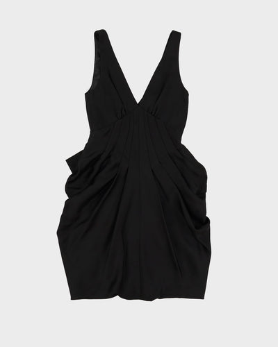 BCBG Maxazria Black Draped Evening Dress - XXS