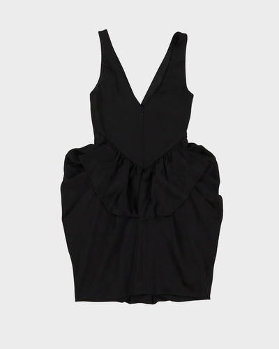 BCBG Maxazria Black Draped Evening Dress - XXS
