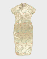 00s Gold Brocade Cheongsam Dress - S