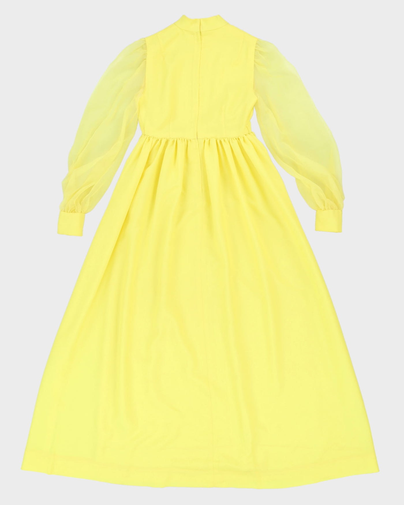 Vintage 1970s Yellow Maxi Dress - XS