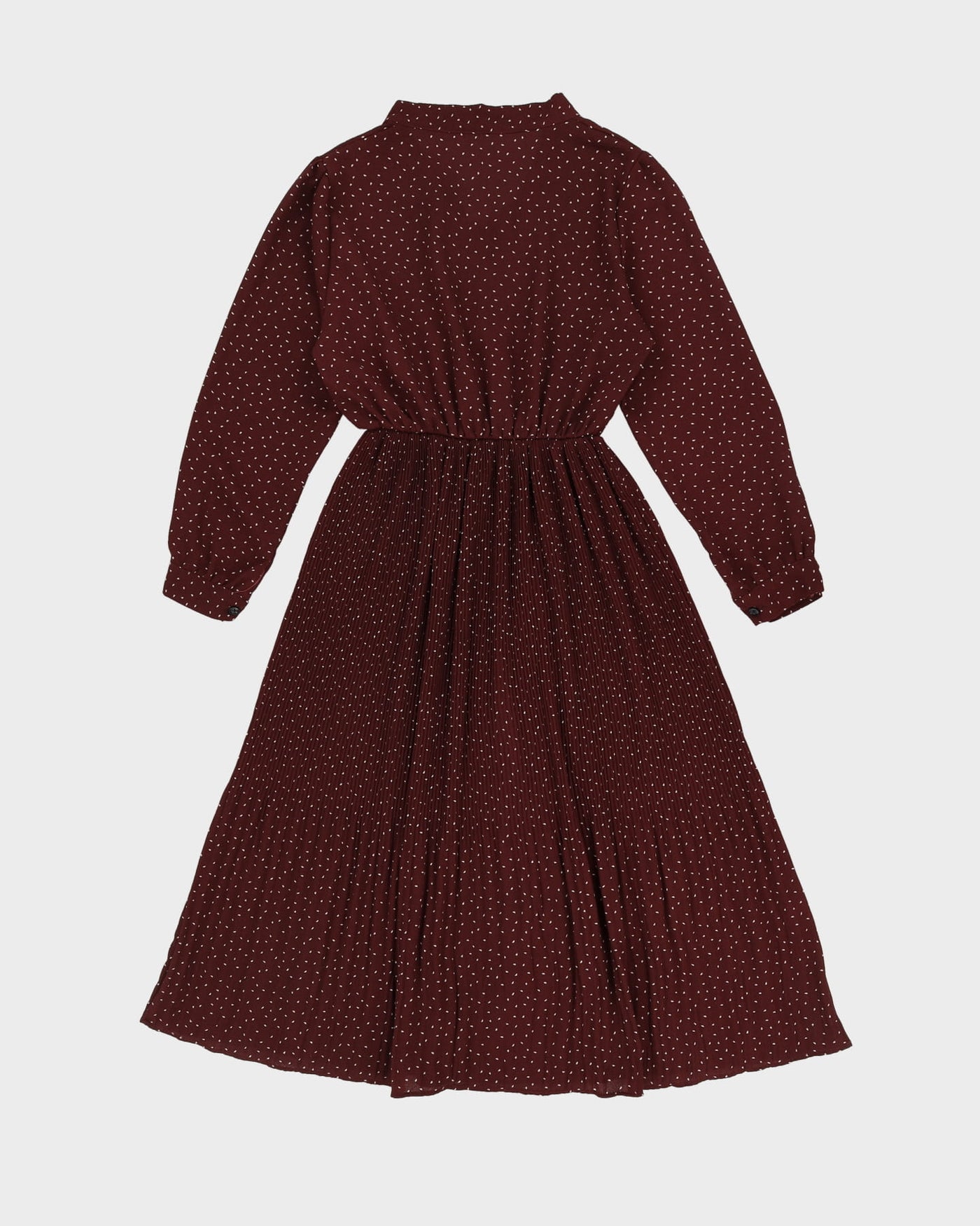 Burgundy Spotted Midi Dress - S