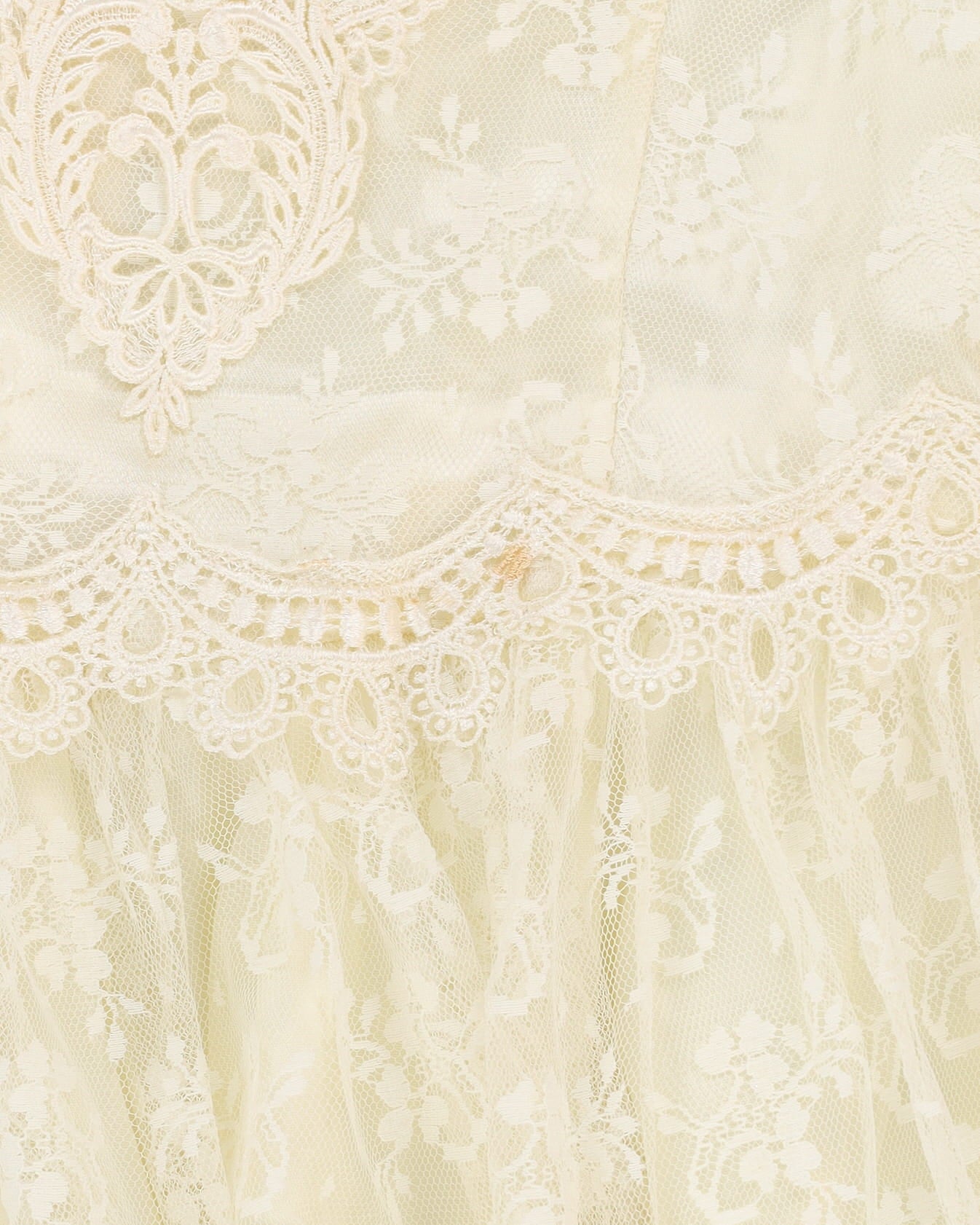 1990s Jessica McClintock Bridal Lace Dress - M