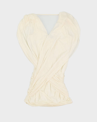 BCBG Max Azria Cream Draped Mini Dress - S