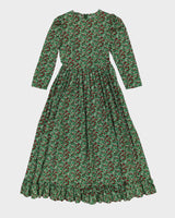 Vintage 1990s Green Berries Patterned Prairie Dress - S