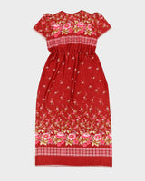 Vintage 1980s Burgundy Maxi Dress - S