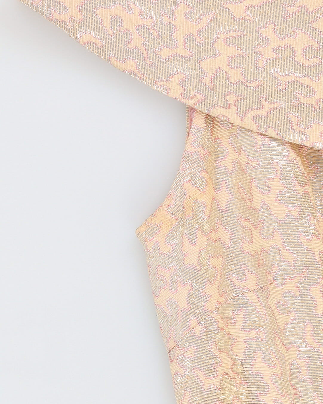 Vintage 1960s Pink Brocade Mermaid Dress - XXS