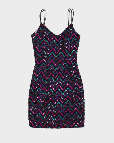 1990s Sequin Detailed Party Dress - XXS