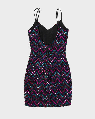 1990s Sequin Detailed Party Dress - XXS
