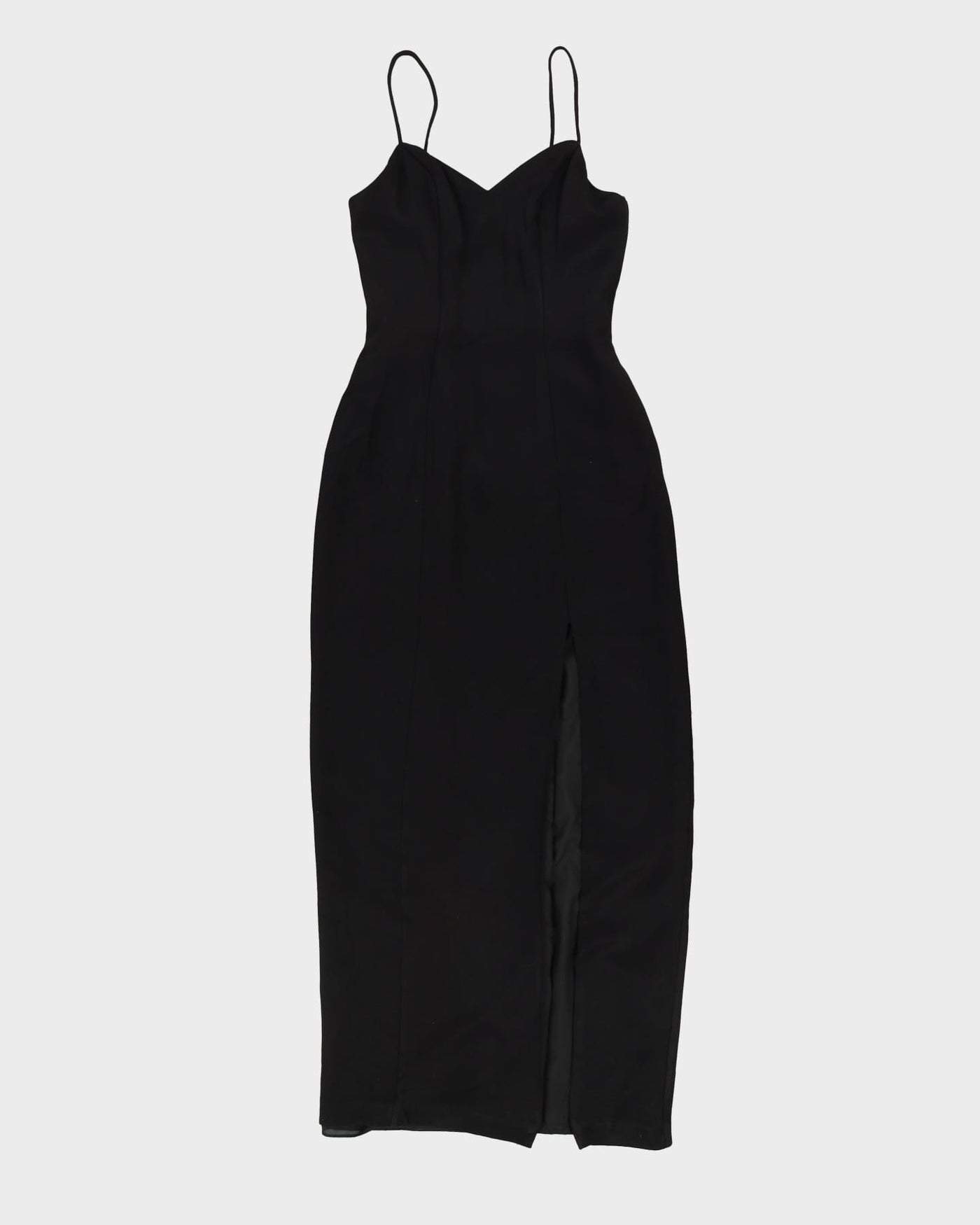 1990s Black Sleeveless Cocktail Dress - XS