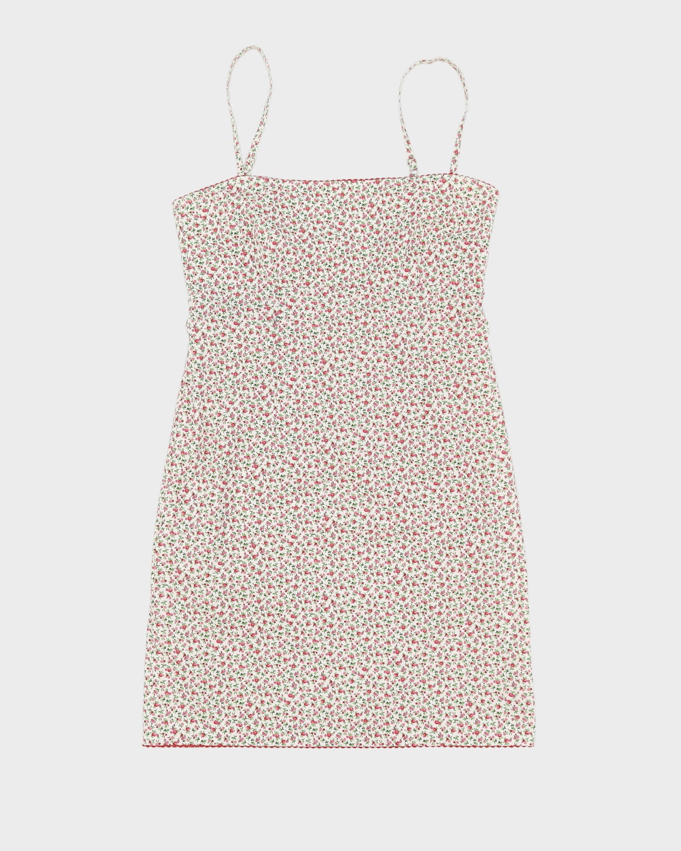 Ralph Lauren White With Pink Floral Dress - S