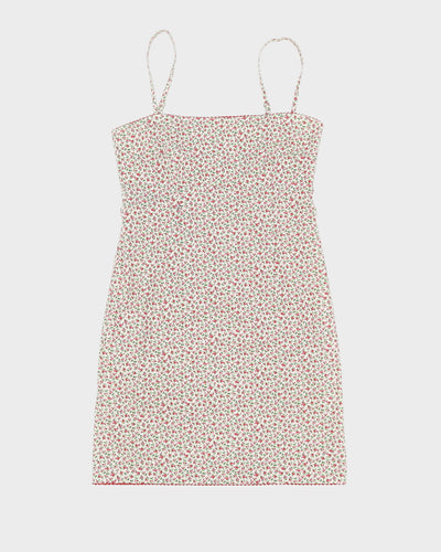 Ralph Lauren White With Pink Floral Dress - S