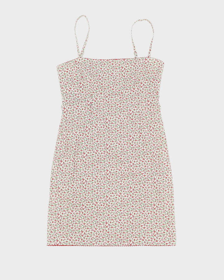 Ralph Lauren White With Pink Floral Dress - S