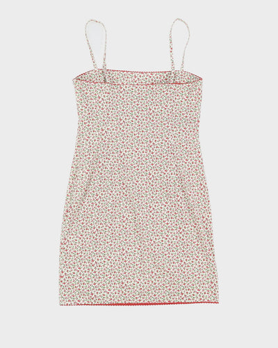 Ralph Lauren White With Pink Floral Dress - S