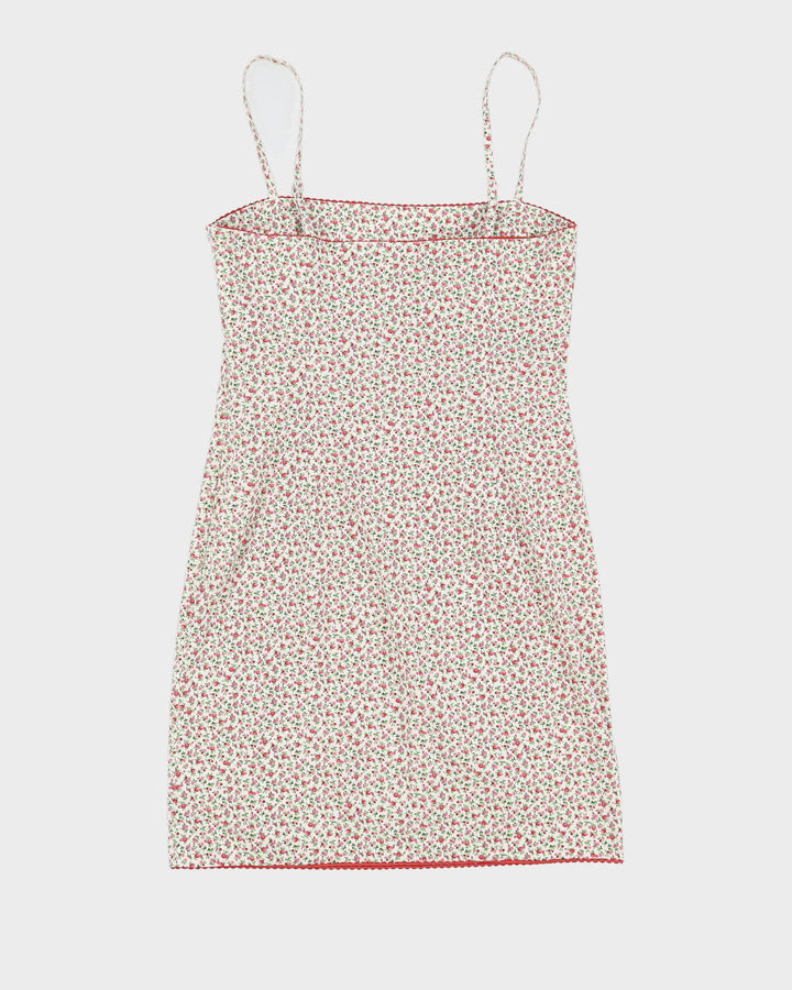 Ralph Lauren White With Pink Floral Dress - S