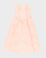 Y2K Pink With Floral Pattern Bustier Dress - S
