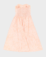 Y2K Pink With Floral Pattern Bustier Dress - S