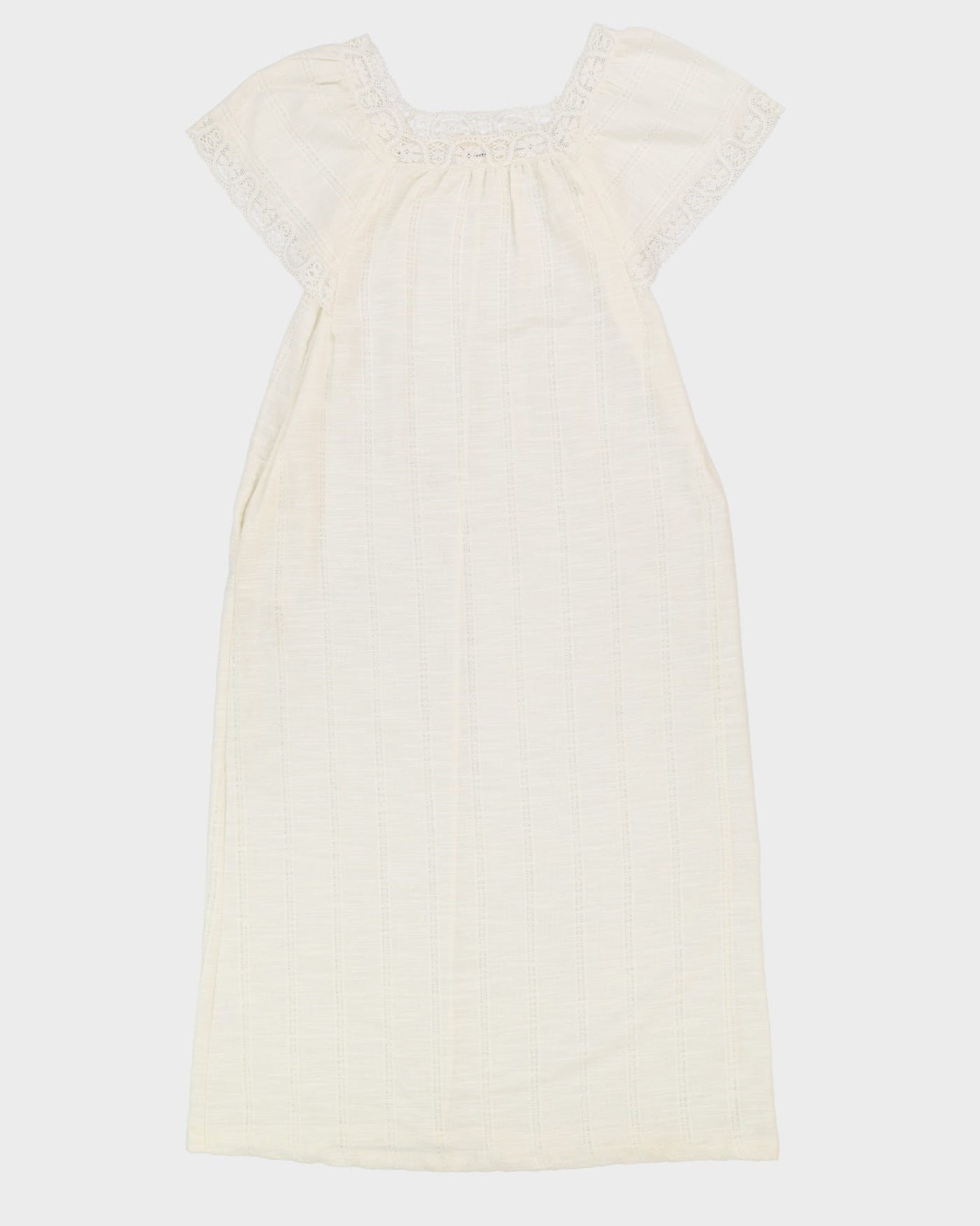 Vintage 1970s White Lounge Dress - M