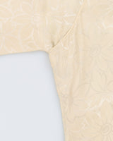 Vintage 1950s Cream Silk Jacquard Cheongsam Dress - XS