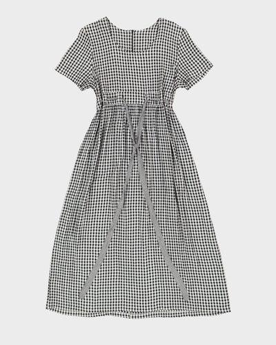Black And White Gingham Dress - M
