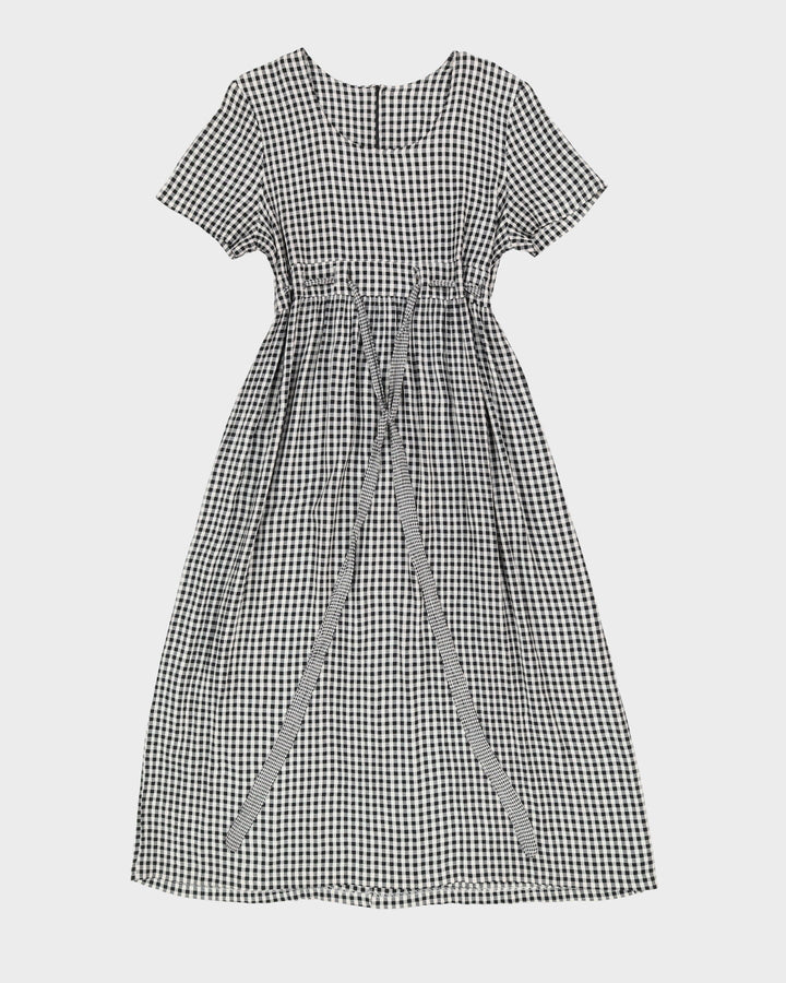 Black And White Gingham Dress - M