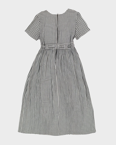 Black And White Gingham Dress - M