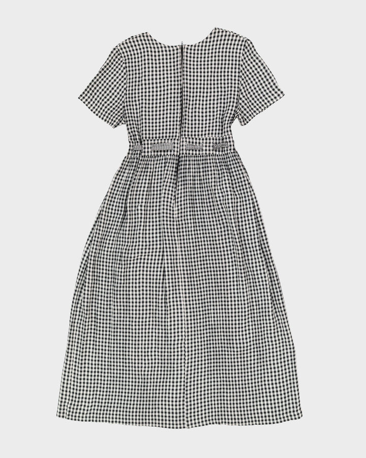 Black And White Gingham Dress - M