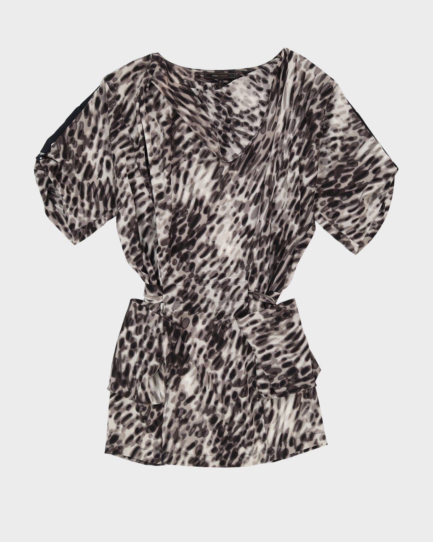 BCBG MaxAzria Grey Animal Print Dress - S