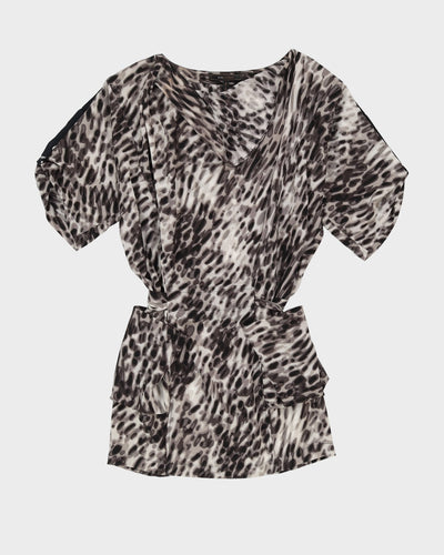 BCBG MaxAzria Grey Animal Print Dress - S