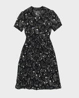 Black Semi-Sheer Tea Dress - M
